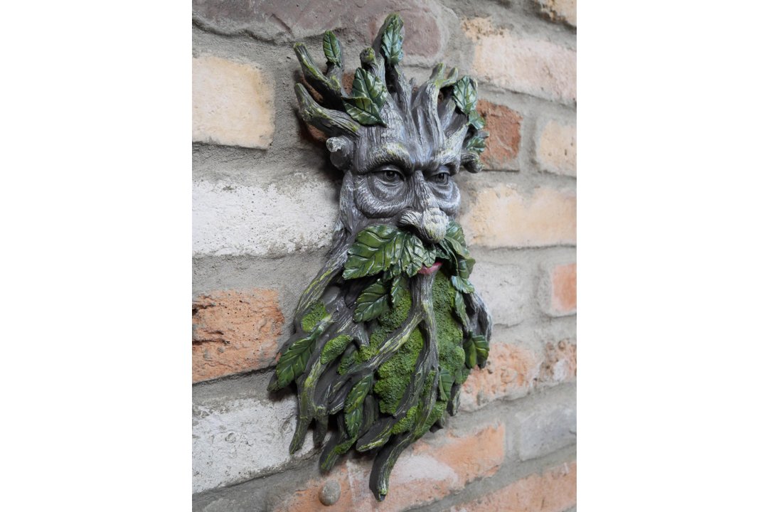 Tree Man & Woman  Wall Decoration – Rustic Outdoor Garden Wall Art | Tree Spirit Face Wall Plaque | Indoor & Outdoor Decorative Hanging Ornament