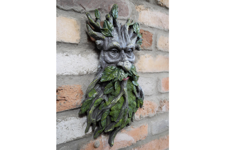 Tree Man & Woman  Wall Decoration – Rustic Outdoor Garden Wall Art | Tree Spirit Face Wall Plaque | Indoor & Outdoor Decorative Hanging Ornament