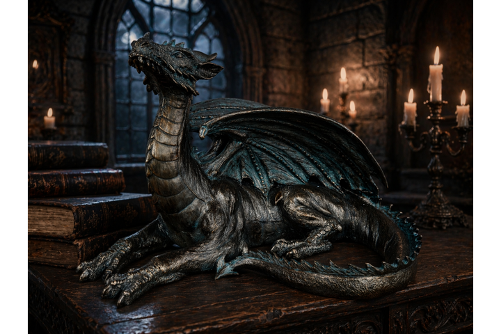 Decorative Dragon Figurine – Mythical Fantasy Sculpture Ornament for Home & Shelf Display