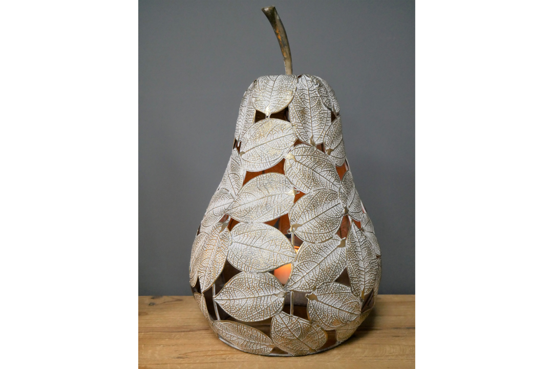 Pear & Apple Candle/tea light Holder fruit metal Ornament kitchen dinning Home Decor