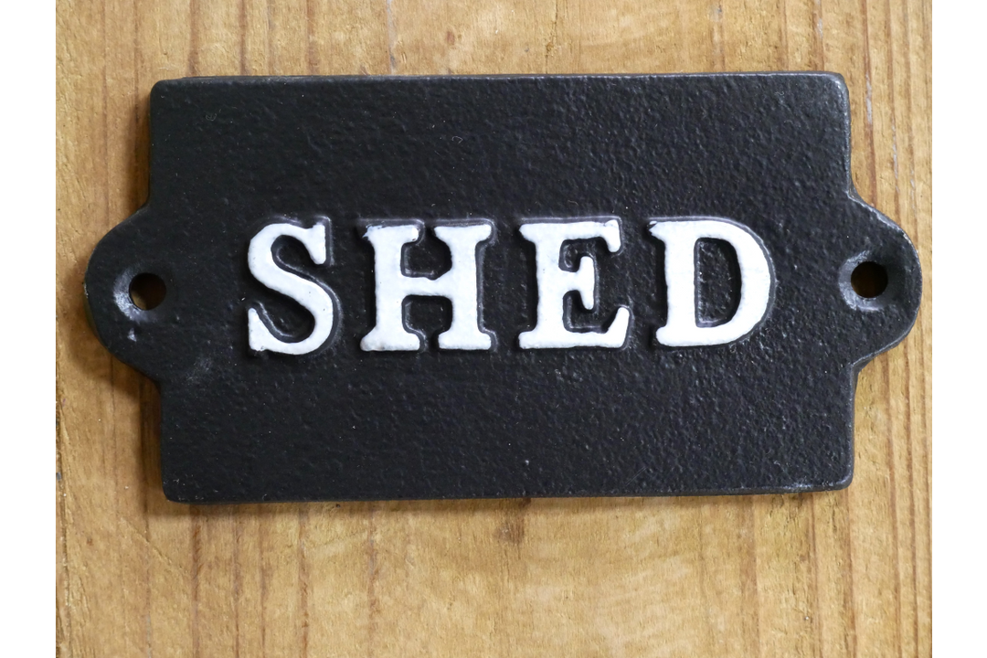 Garden Bar Shed Man Cave Black Cast Iron Wall Sign Décor heavy rustic