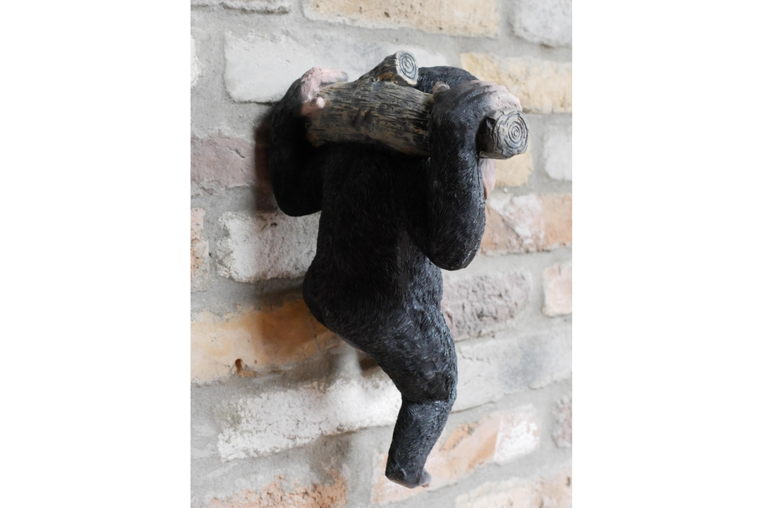 Monkey hanging on a branch Decorative Ornament Jungle Garden décor made of resin
