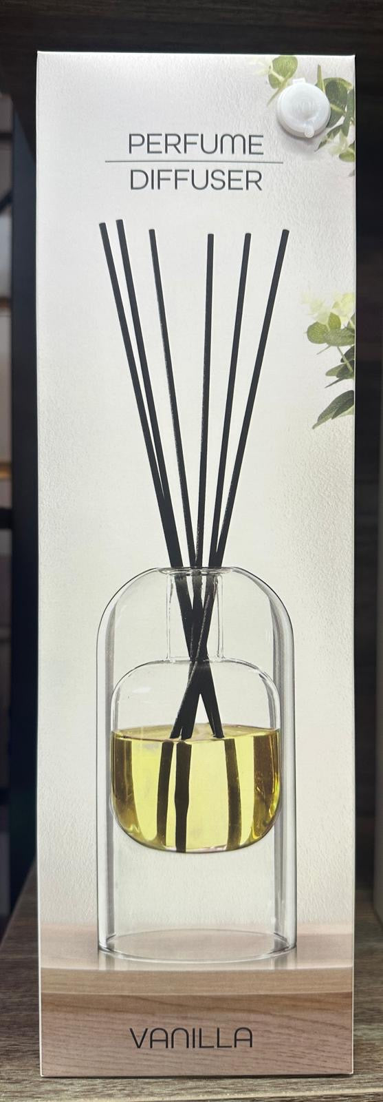 Luxury Double Clear Glass Reed Diffuser – Elegant Home Fragrance in Hydrangea, White Tea, Peony Blush & Vanilla