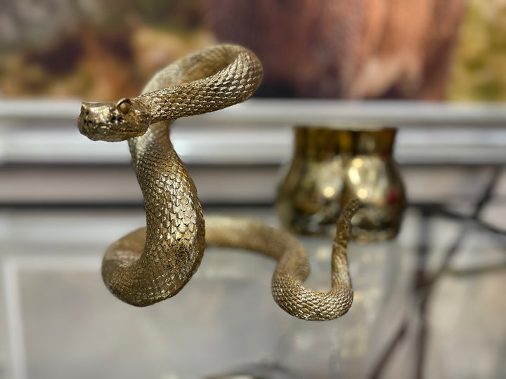 Brushed Gold Snake Ornament