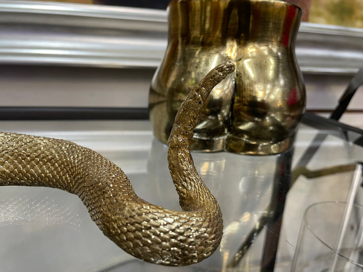 Brushed Gold Snake Ornament