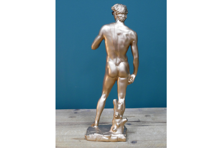 Gold Handstand naked Man Sculpture Figurine Vintage standing Ornament statement