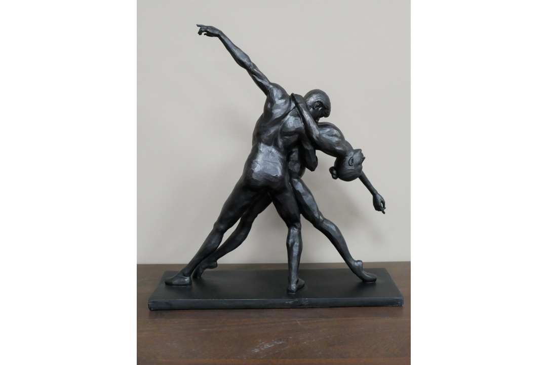 Elegant Dancing Couple Statue Ornament Romantic Figurine black made resin decor