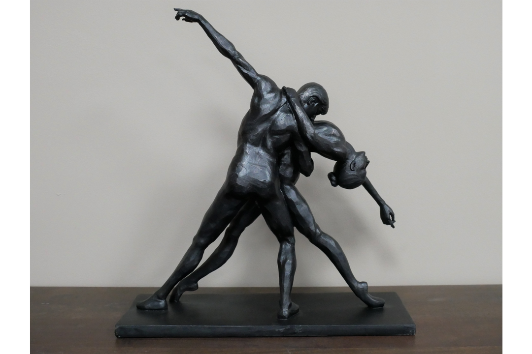 Elegant Dancing Couple Statue Ornament Romantic Figurine black made resin decor