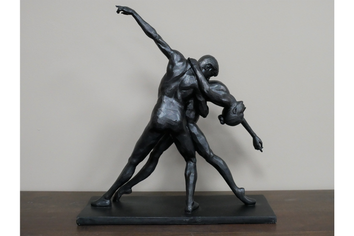 Elegant Dancing Couple Statue Ornament Romantic Figurine black made resin decor