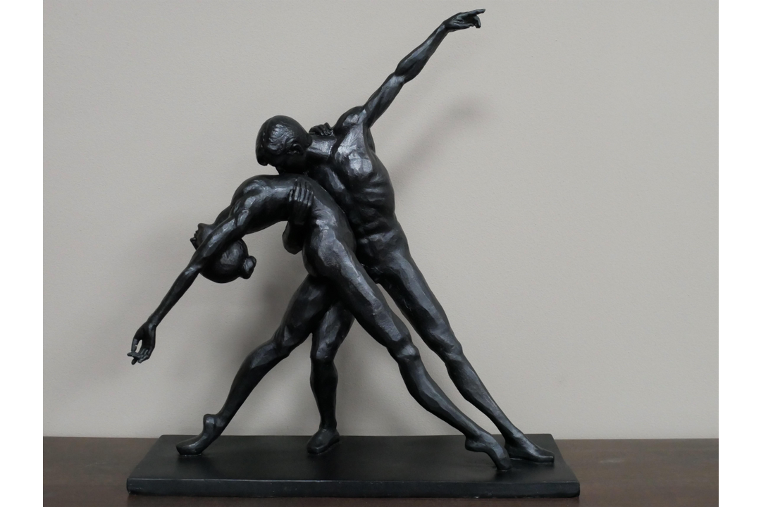 Elegant Dancing Couple Statue Ornament Romantic Figurine black made resin decor