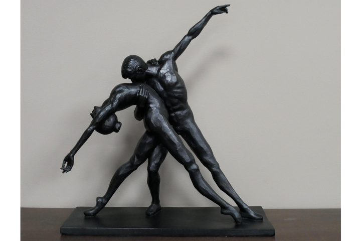 Elegant Dancing Couple Statue Ornament Romantic Figurine black made resin decor