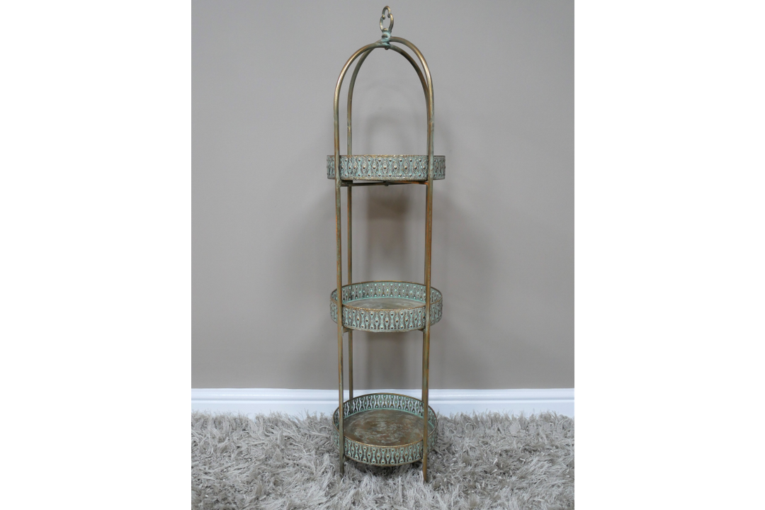 3 Tier Shelves | Decorative Metal Display Shelf for Home & Décor