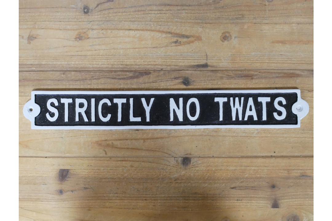 Black White Cast Iron Novelty Wall Sign Garden Bar Shed Man Cave Indoor Outdoor