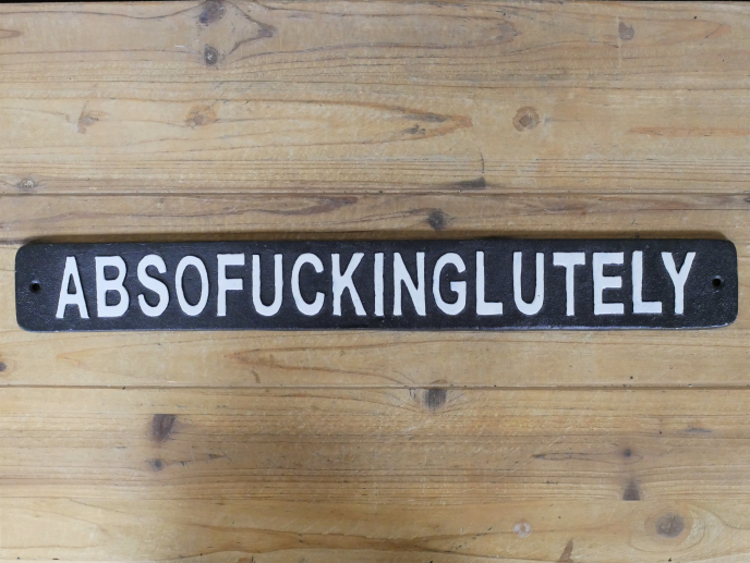 Cast Iron Novelty Sign Sarcastic Metal Wall Art quirky Plaque indoor/outdoor