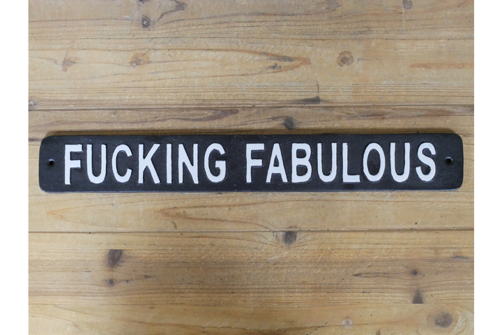 Cast Iron Novelty Sign Sarcastic Metal Wall Art quirky Plaque indoor/outdoor