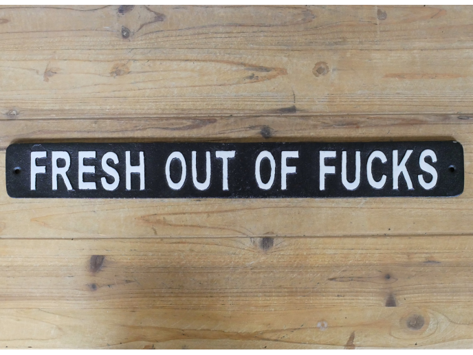 Cast Iron Novelty Sign Sarcastic Metal Wall Art quirky Plaque indoor/outdoor