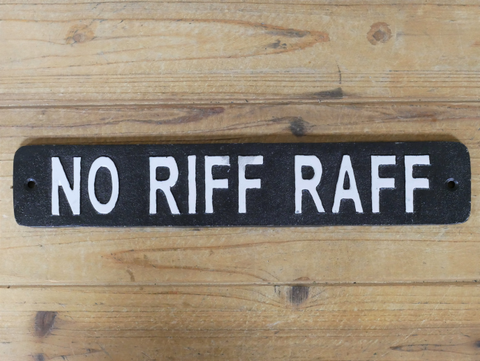 Quirky Cast Iron Novelty Sign Black White Funny rustic décor Wall Hanging