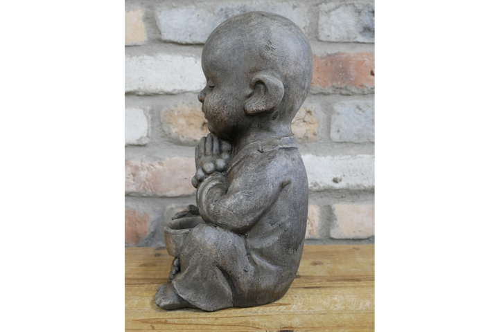 Sitting Small Buddha Tealight Holder Resin–Decorative Candle Holder for Home & Office