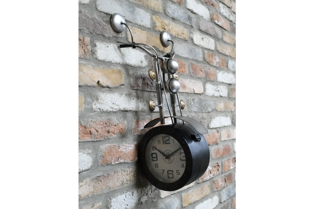 Motorbike Decorative Clock | Retro Motorcycle Style Wall & Table Timepiece