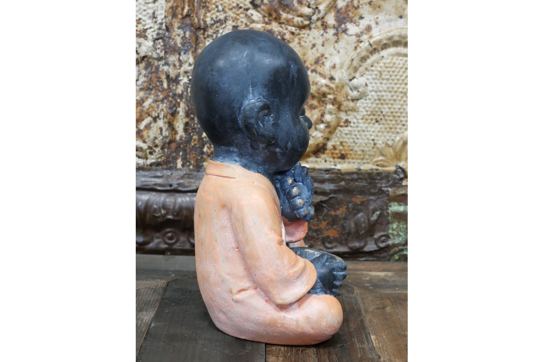 Sitting Small Buddha Tealight Holder Resin–Decorative Candle Holder for Home & Office