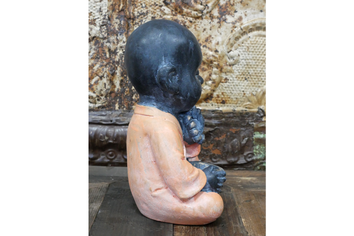 Sitting Small Buddha Tealight Holder Resin–Decorative Candle Holder for Home & Office