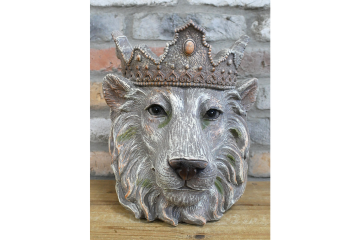 Lion & Monkey Head Resin Planter –  Decorative Plant Pot | Indoor Outdoor Statement Planter