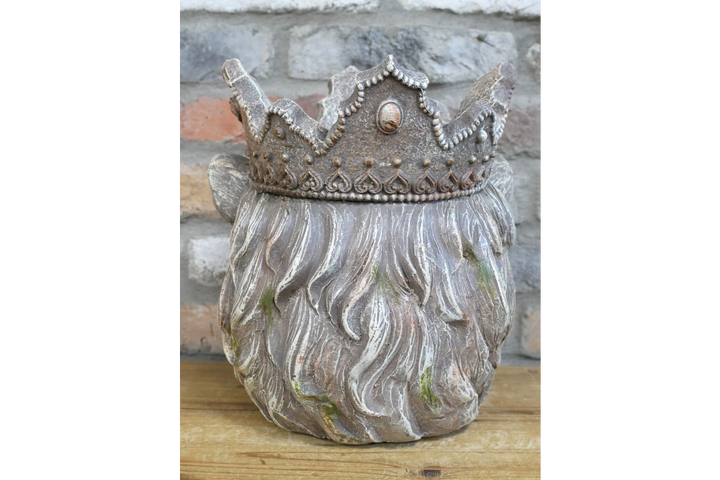 Lion & Monkey Head Resin Planter –  Decorative Plant Pot | Indoor Outdoor Statement Planter