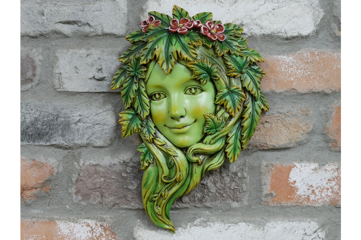 Tree Man & Woman  Wall Decoration – Rustic Outdoor Garden Wall Art | Tree Spirit Face Wall Plaque | Indoor & Outdoor Decorative Hanging Ornament