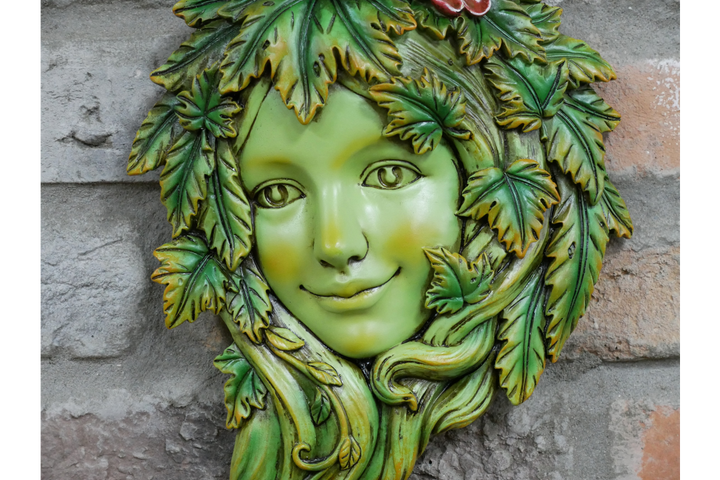 Tree Man & Woman  Wall Decoration – Rustic Outdoor Garden Wall Art | Tree Spirit Face Wall Plaque | Indoor & Outdoor Decorative Hanging Ornament