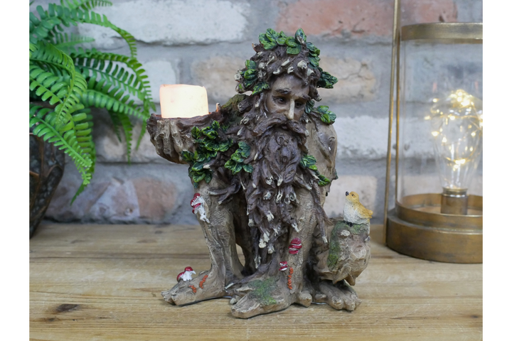 Treeman Decorative Figurine – Treeman Candle Holder & Bird Feeder Garden Ornament