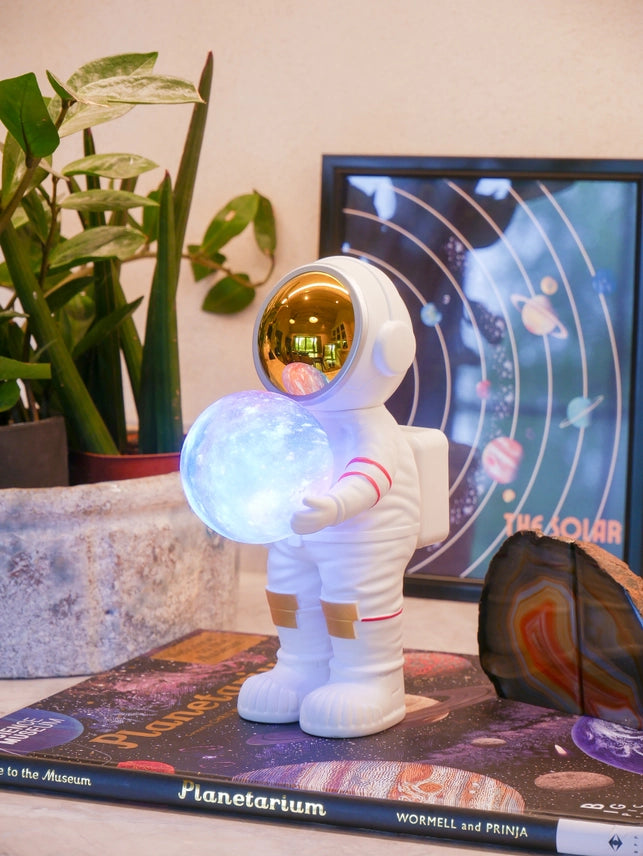 Astronaut Space Sound Bluetooth Speaker with Rechargeable Battery –Galaxy LED Portable Speaker
