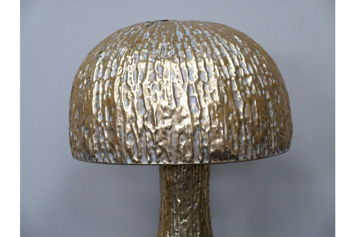 Gold Metal Mushroom Statue Ornamental Home Décor ornate free standing Sculpture