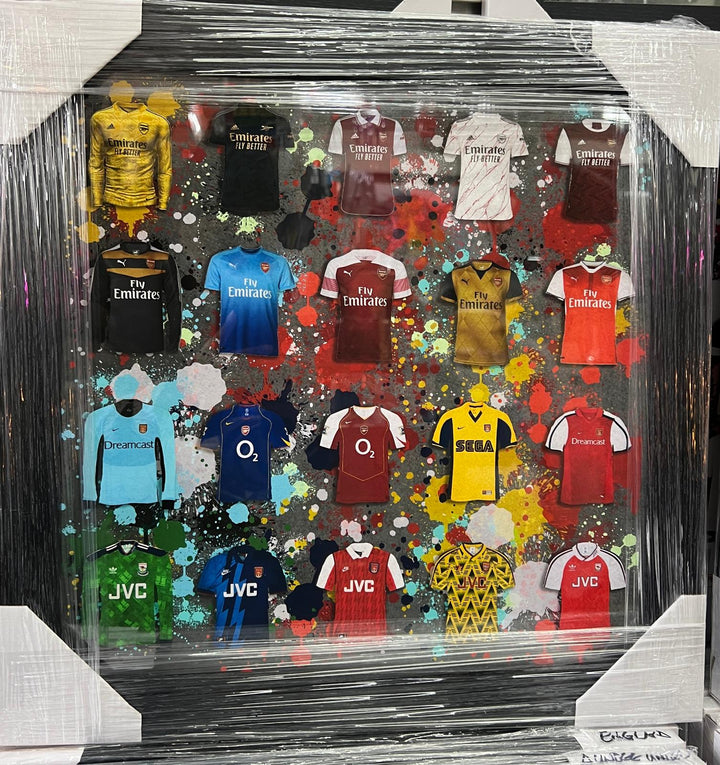Black Framed Wall Art Arsenal FC football club picture