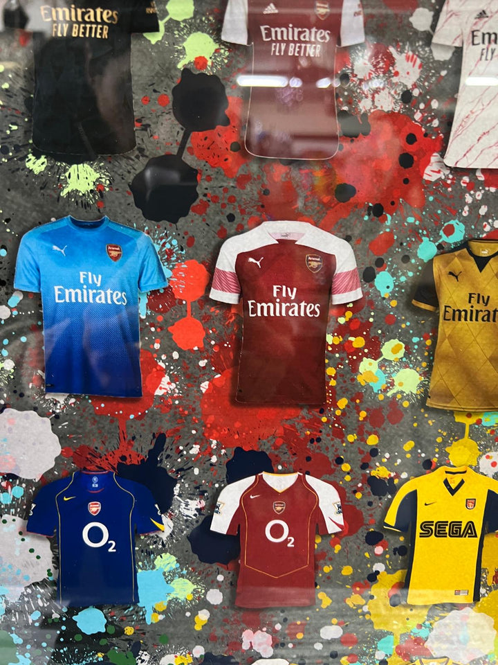 Black Framed Wall Art Arsenal FC football club picture