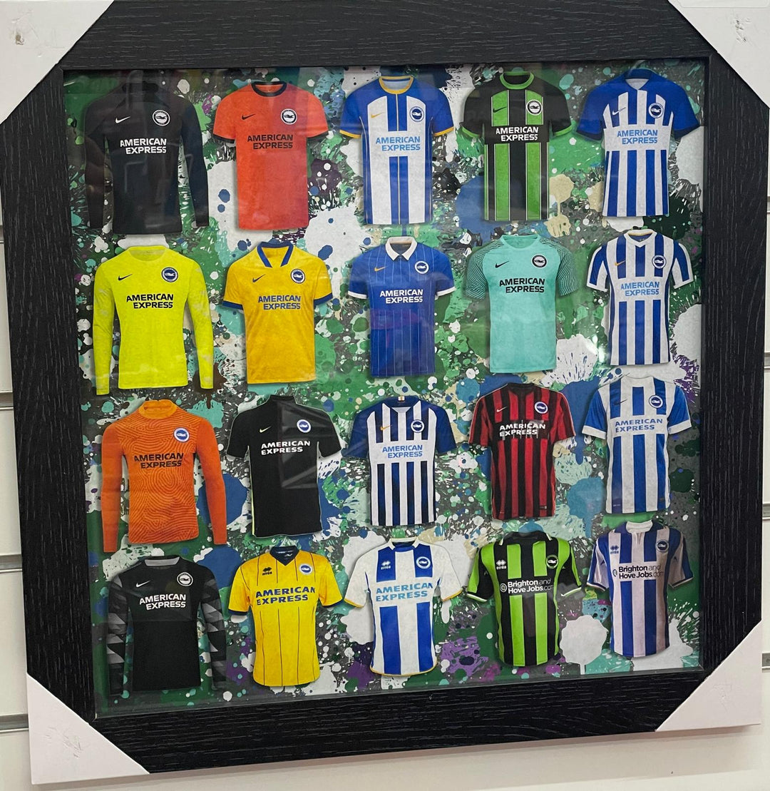 Black frame Blue & white FC Team shirts stripe  pictures & other famous teams