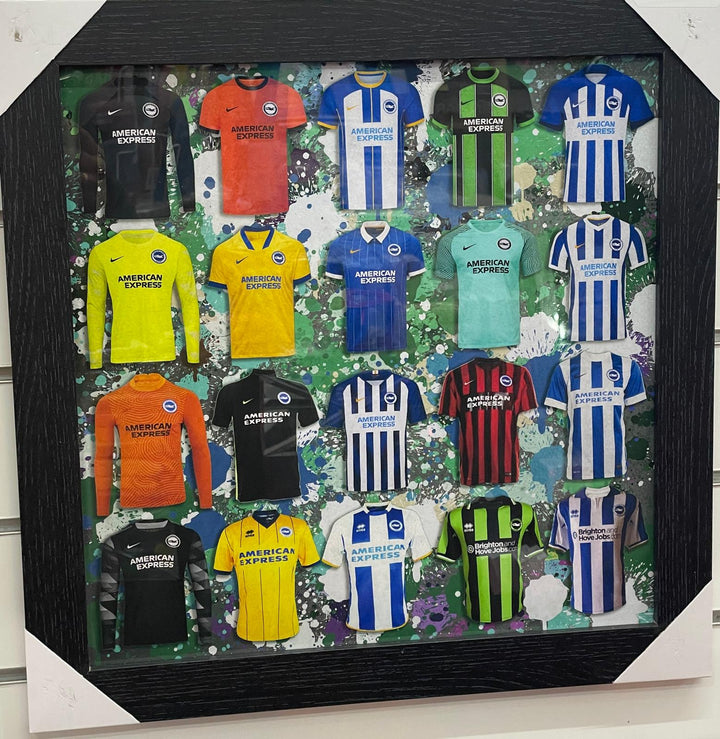 Black frame Blue & white FC Team shirts stripe  pictures & other famous teams