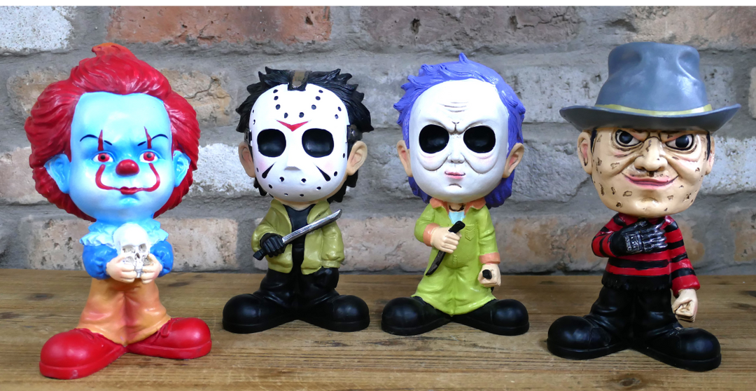 Big Head Clown Figurine – Gothic Horror Clown Halloween Decorative Ornament