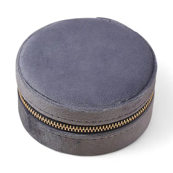 Square or Round Velvet & PU Jewellery Case – Travel Jewelry Organizer Box for Women, Elegant Gift Idea for Girls