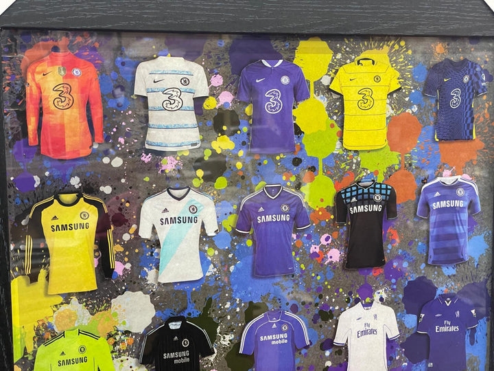 Black Framed Wall Art Chelsea FC football club picture