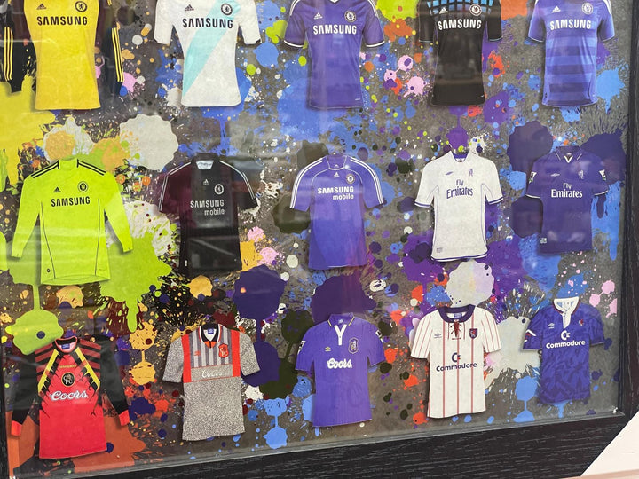 Black Framed Wall Art Chelsea FC football club picture