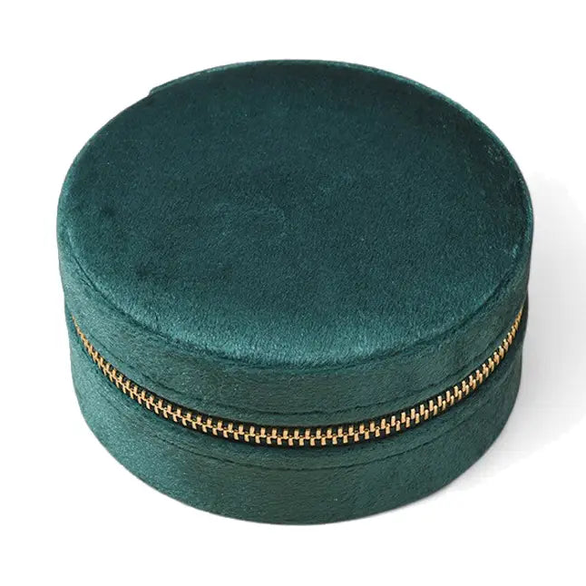 Square or Round Velvet & PU Jewellery Case – Travel Jewelry Organizer Box for Women, Elegant Gift Idea for Girls
