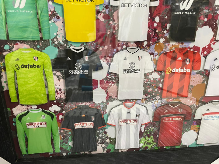 Black frame FULL HAM FC Team miniature T-shirts stripe wall art picture fitment