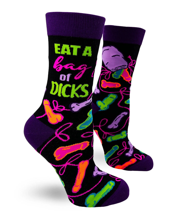 Multicolour funny cheeky novelty crew socks for women size 5-10