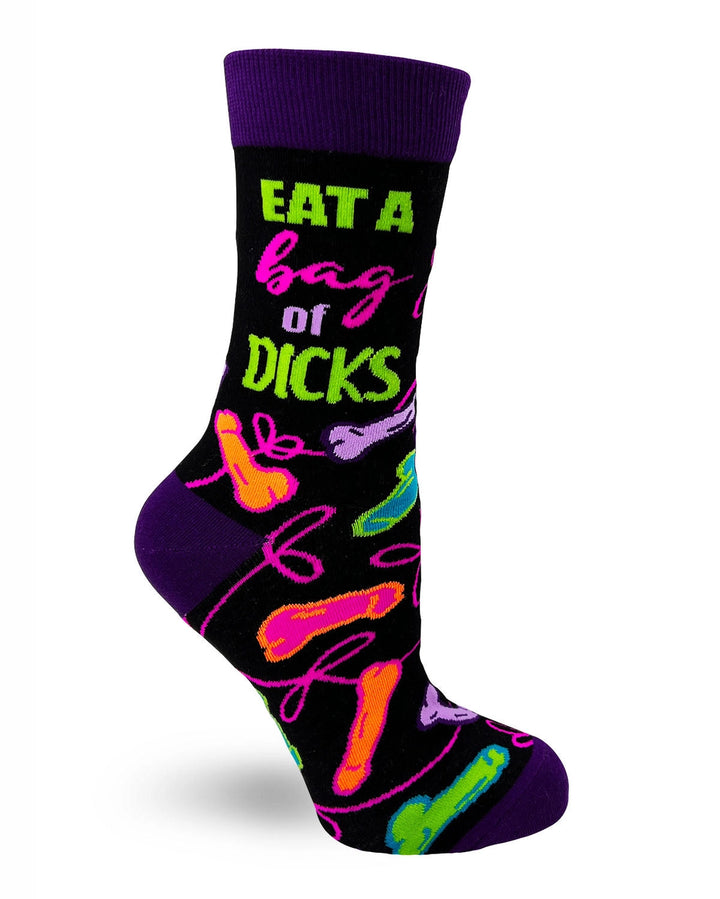 Multicolour funny cheeky novelty crew socks for women size 5-10