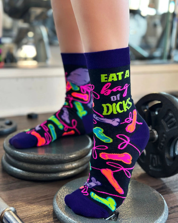 Multicolour funny cheeky novelty crew socks for women size 5-10