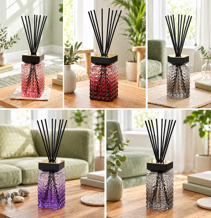 Luxury 500ml Reed Diffuser – Home Fragrance in Queen, Rouge, Cherry, Halfeti & Leather