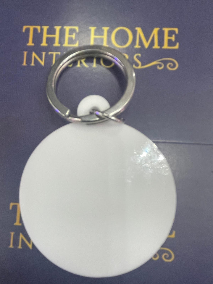 Coffee by day, Prosecco by night white keychain
