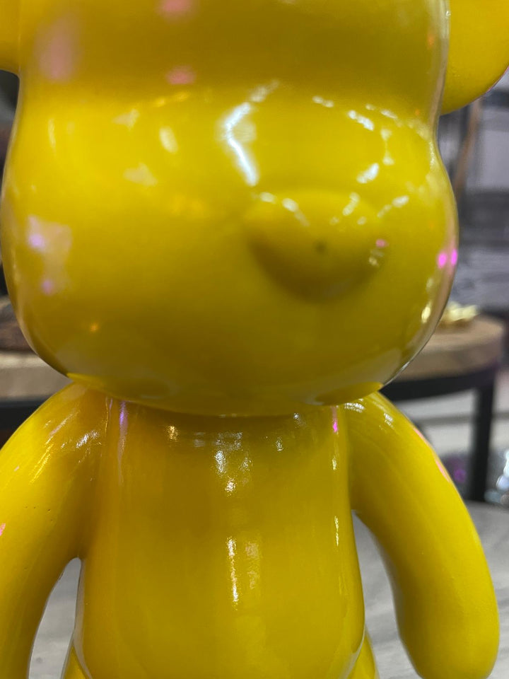Yellow Bear resin modern free standing decorative ornament