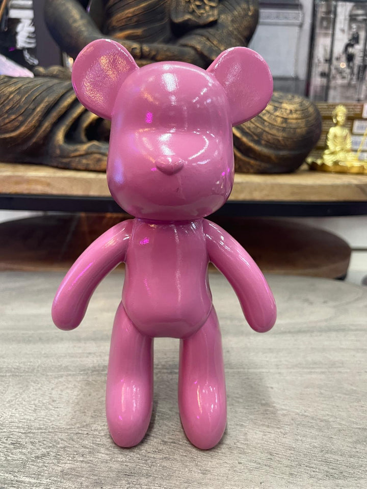 Pink Bear resin modern free standing decorative ornament