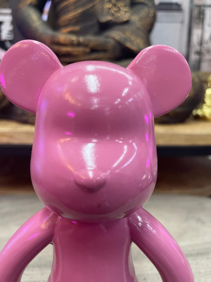 Pink Bear resin modern free standing decorative ornament